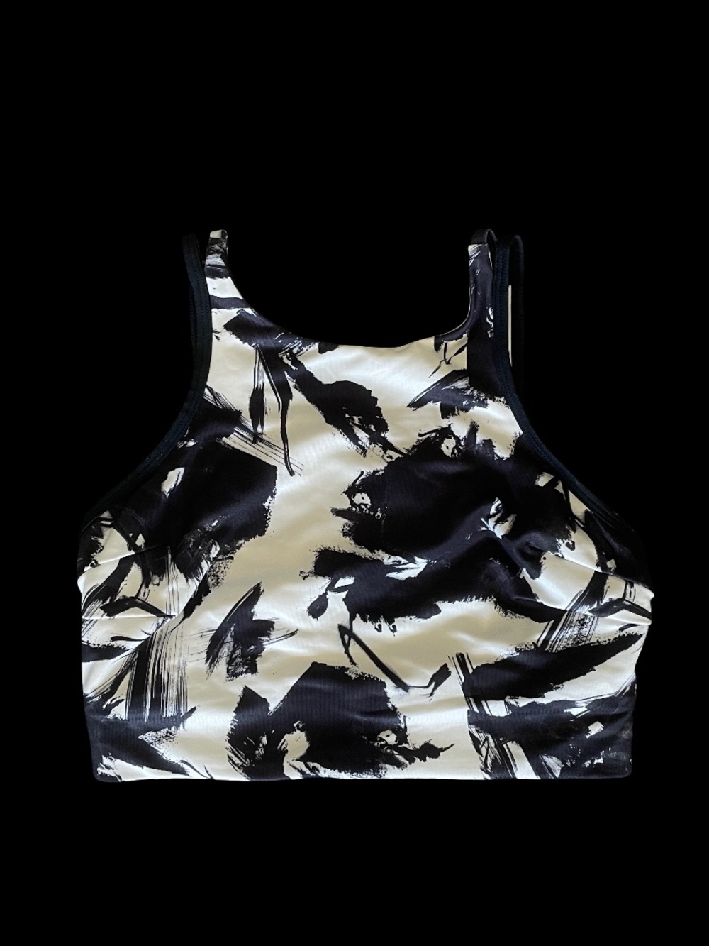 JoyLab Black & White High-Neck Sports Bra